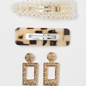 New H&M Earring And Hair Clips